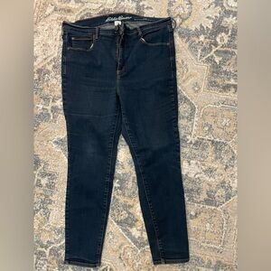Eddie Bauer slightly curvy high-rise dark wash, skinny jeans, size 16